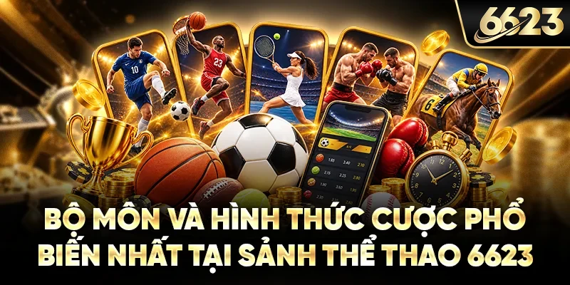 Bộ môn và hình thức cược phổ biến nhất tại sảnh thể thao 6623