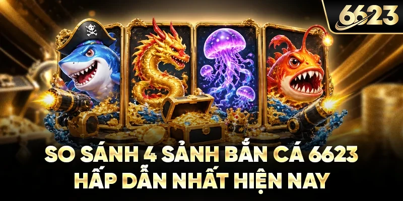So sánh 4 sảnh bắn cá 6623 hấp dẫn nhất hiện nay